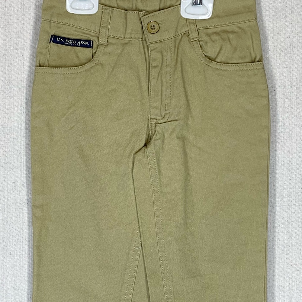 U.S. Polo Assn~NWT~Boy’s 2 Piece Plaid Button Up Shirt/Khaki Pant Set~Sz 6 - Picture 8 of 15